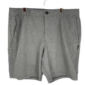 O'Neill Shorts Mens 38 Heather Gray Hybrid Reserve Flat Front Golf Performance